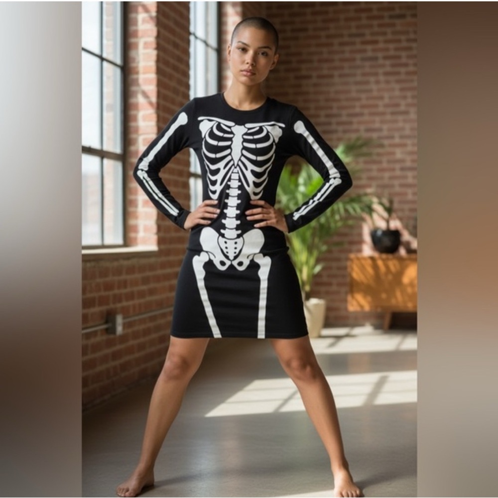 H&M Divided Skeleton bodycon dress